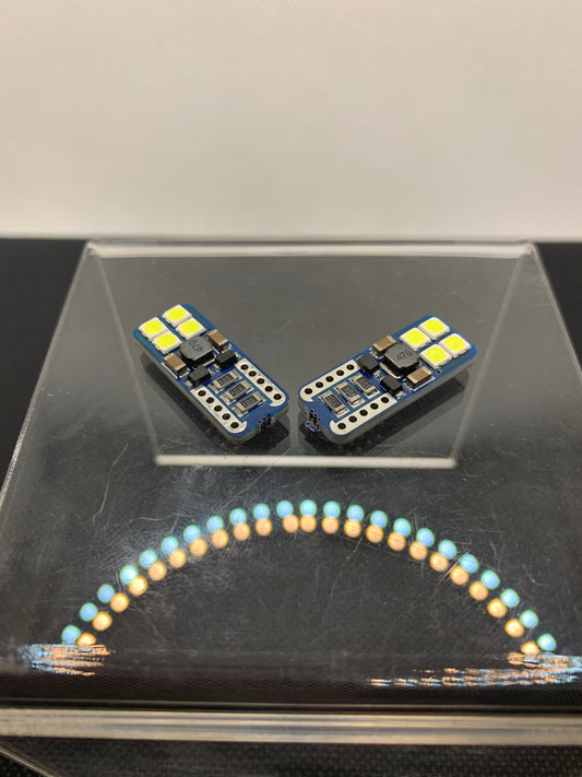 Wedge Shape LED White 8 LEDs  T10-10-W