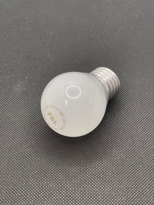 LED BULB E/27 BASE 220V 3 WATTS 350-500 LUMENS 5 BULBS NEW