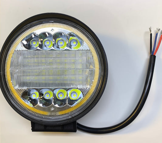 Round Driving/Boating Light 30WATT Spot Beam with Yellow Halo Ring  SDL-30W-RH