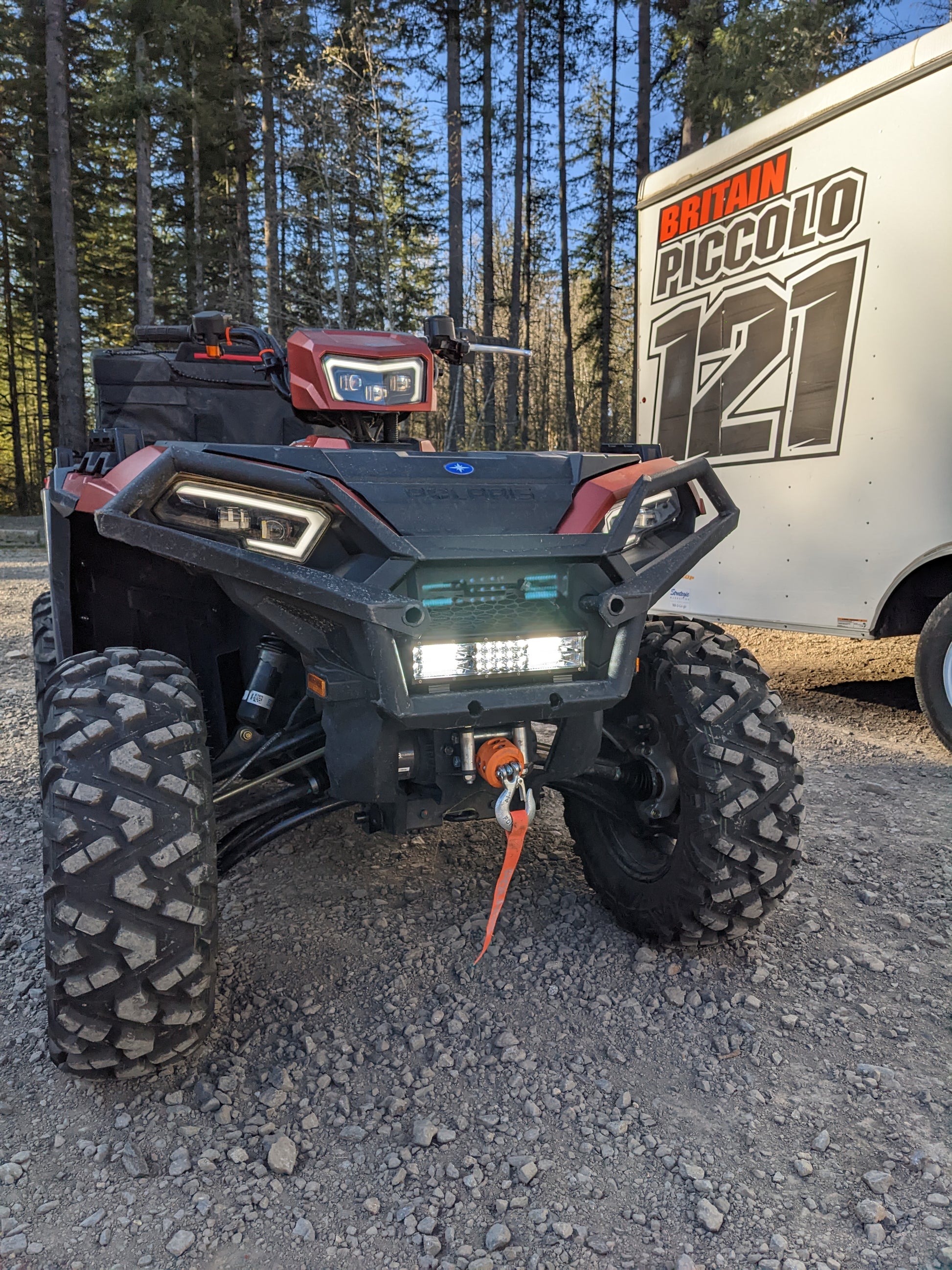 Atv led winch light